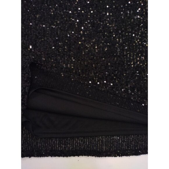 Sequin-Embellished Black Short-Sleeve Top By Melloday Womens Loose Fit S, NWT - Picture 4 of 8